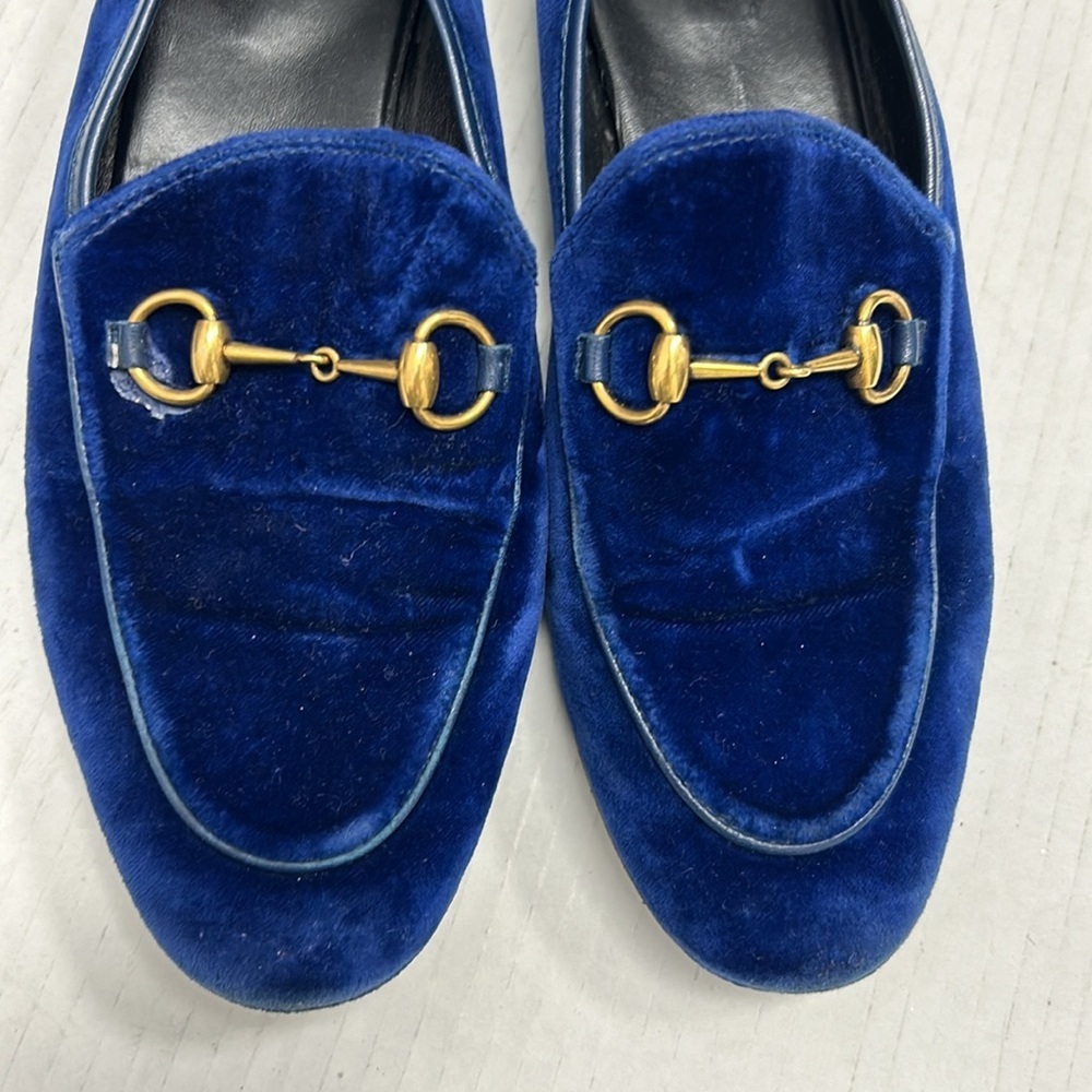 Gucci Jordaa horsebit velvet loafers - Picture 4 of 7
